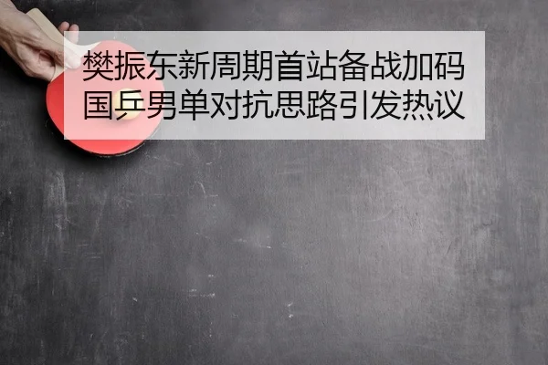 樊振东新周期首站备战加码 国乒男单对抗思路引发热议